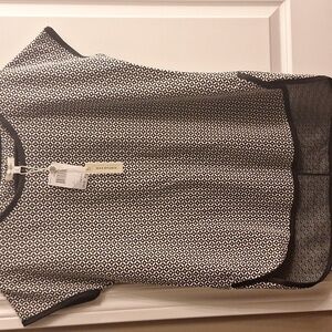 Max Studio Monochrome Geometric Loose Fit Top